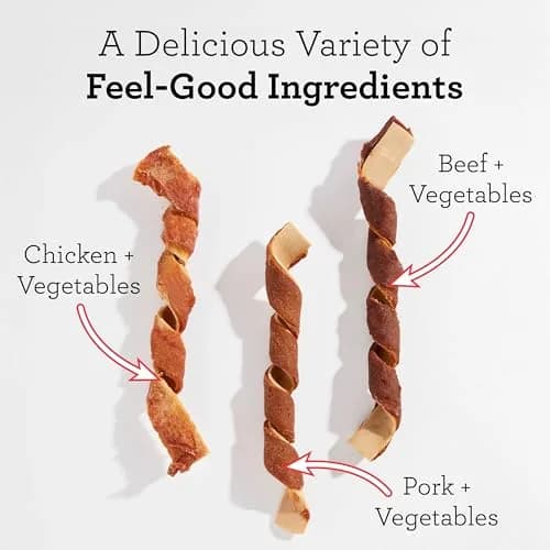 DreamBone Spirals Variety Pack Dog Treats 7.3oz | Rawhide-Free, Supports Skin & Coat thumbnail 2