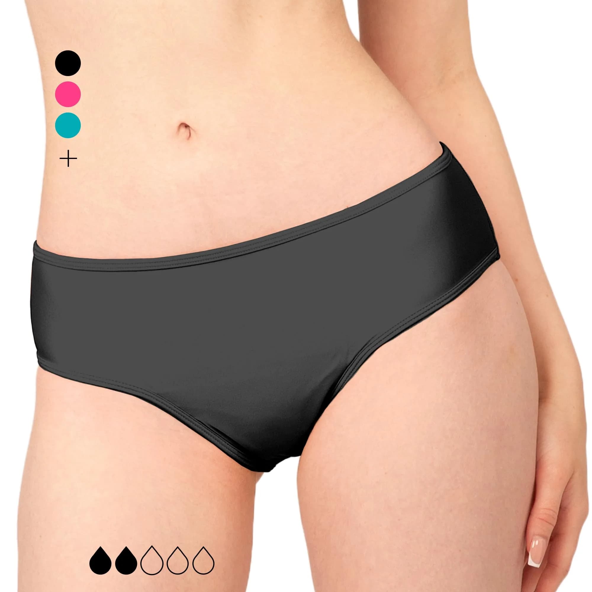 Savvi Wear Period Swimwear for Teens XX-Small | Leakproof Mid Rise Bikini Bottoms - main product image