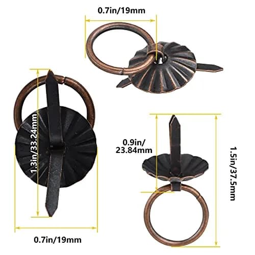 Tiyaogm Metal Brad Fasteners with Pull Rings | 50 Pieces, 5 Colors, Durable Metal, Easy DIY Crafts thumbnail 3