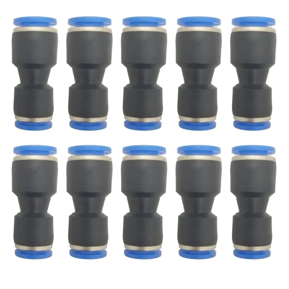 ROZESAZZ Pneumatic Quick Connector 5/16" OD x 1/4" OD Straight Reducer Union (Pack of 10) | Connects Different Tube Sizes - main product image