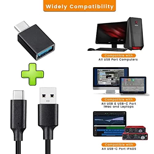weishan USB C Cable for Focusrite Scarlett Solo 3rd 4th Gen, Scarlett 2i2 3rd Gen | 2m (6.6ft) USB-A to USB-C Data Transfer & 60W PD Charging thumbnail 7