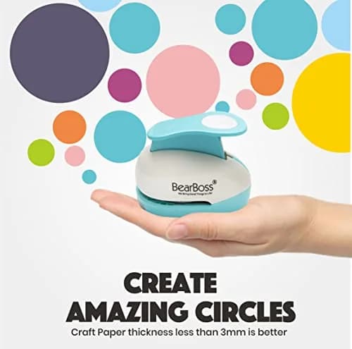BearBoss 5 Circle Paper Punch Set | 0.3''-2'' Inch Sizes | Crafting & Card Making thumbnail 2