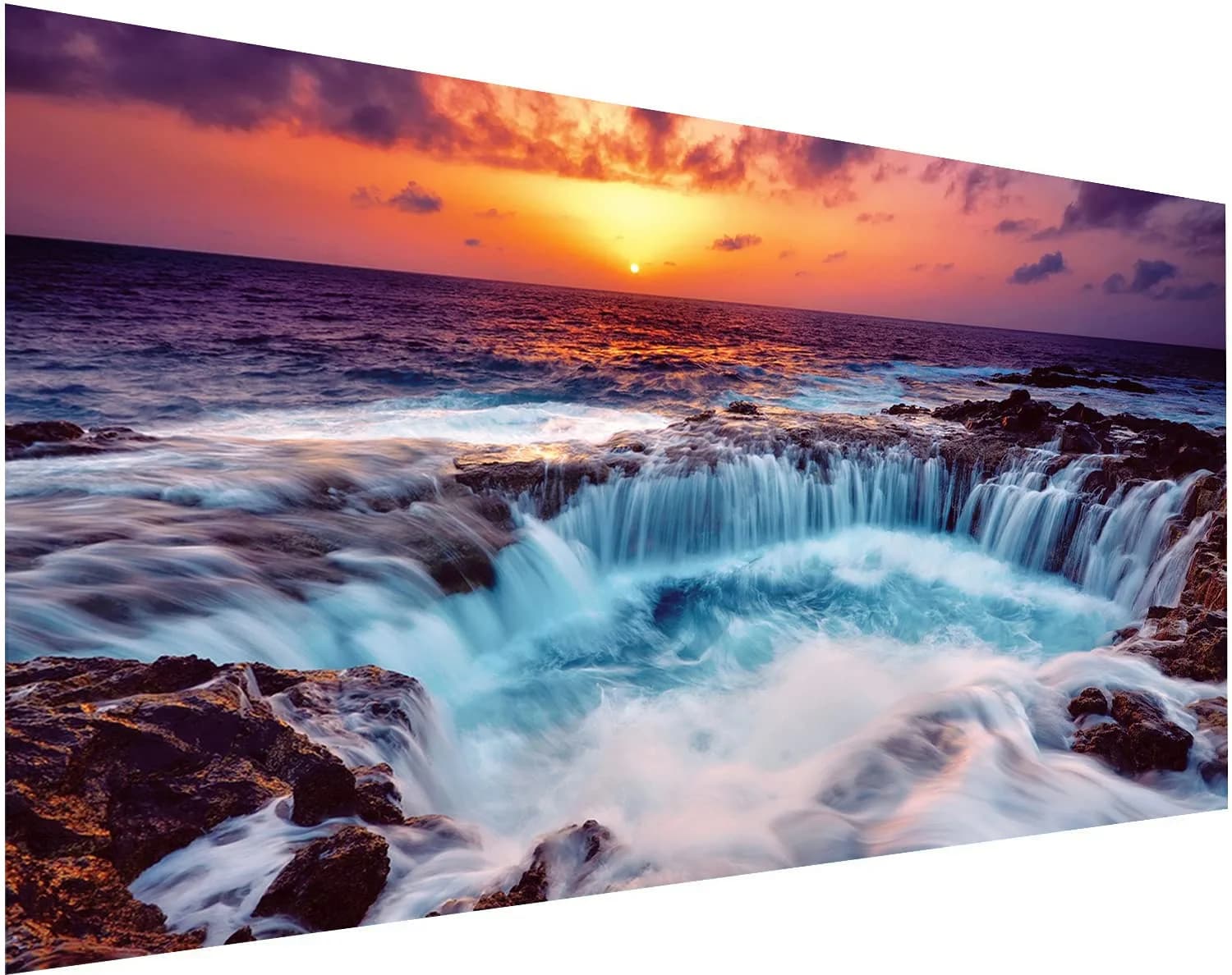 JATOK Diamond Painting Kit for Adults, NYC Night Landscape 90x40cm (35.5x15.7 in) | Full Round Drill Gem Art — Yellow