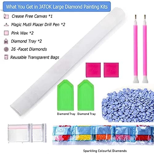 JATOK Sunset Waterfall Diamond Painting Kit for Adults, 90cm x 40cm (35.5 x 15.7 in) | Full Round Drill Art thumbnail 5