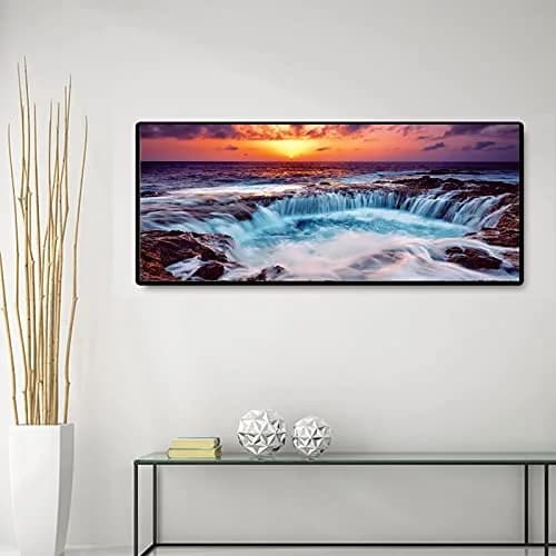 JATOK Sunset Waterfall Diamond Painting Kit for Adults, 90cm x 40cm (35.5 x 15.7 in) | Full Round Drill Art thumbnail 6