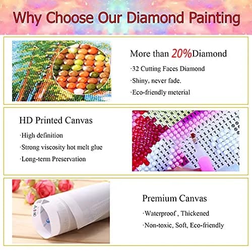 JATOK Sunset Waterfall Diamond Painting Kit for Adults, 90cm x 40cm (35.5 x 15.7 in) | Full Round Drill Art thumbnail 9
