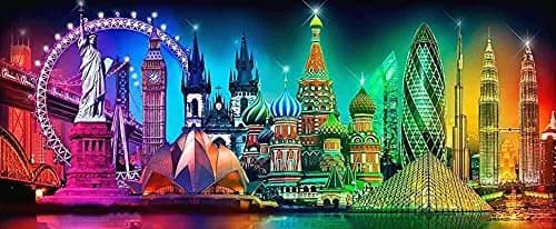 JATOK Diamond Painting Kit for Adults, NYC Night Landscape 90x40cm (35.5x15.7 in) | Full Round Drill Gem Art thumbnail 2