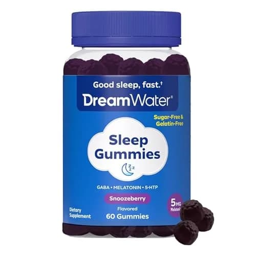Dream Water Sleep Gummies (60 Count) | Natural Melatonin & GABA for Adults thumbnail 1