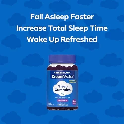 Dream Water Sleep Gummies (60 Count) | Natural Melatonin & GABA for Adults thumbnail 5