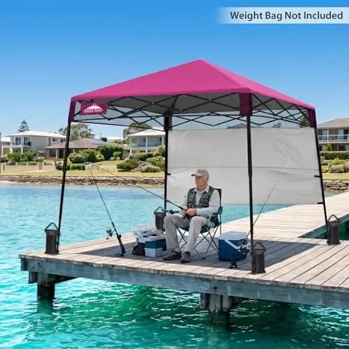 EAGLE PEAK 8x8 Pop Up Canopy Tent, Compact Backpack, Pink | Portable Sun Shelter for Outdoors thumbnail 8