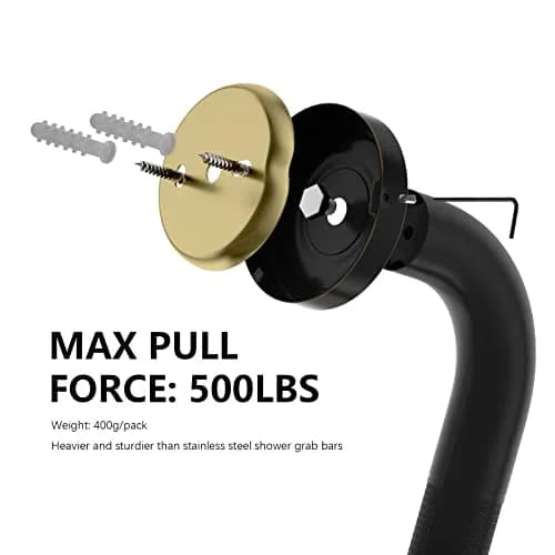 ZUEXT 12 Inch Oil Rubbed Black Bronze Shower Grab Bar | Anti Slip, Support up to 500 lbs thumbnail 3