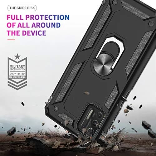 LeYi for Moto G Stylus 2021 Case 4G | Heavy Duty Shockproof & Stand Black thumbnail 7