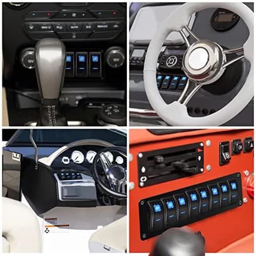 MIIGII 4 Gang Rocker Toggle Switch Panel Aluminum Housing Waterproof Vehicle Panel thumbnail 4
