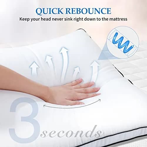 DolceLuna King Size Pillows Set of 2 | Hotel Luxury Support & Comfort thumbnail 3