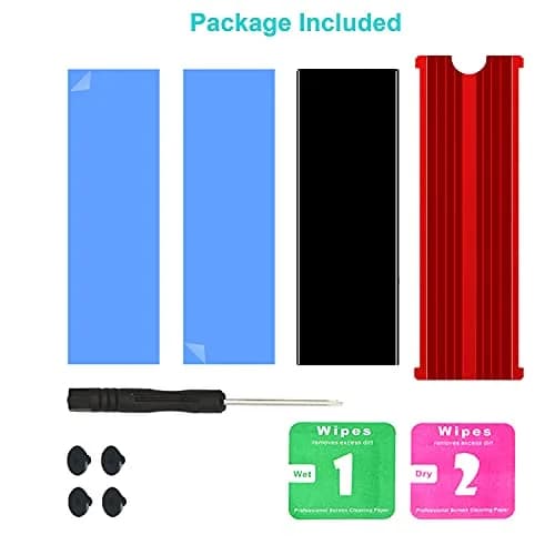 SGTKJSJS M.2 Heatsink Cooler 2280 SSD Double-Sided Heat Sink with Thermal Silicone Pad for PS5/PC NVME M.2 SSD (Red) | 76.2mm x 24.13mm x 10.16mm thumbnail 6