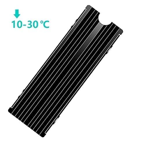 SGTKJSJS M.2 SSD Heatsink Cooler 2280 Double-Sided Heat Sink with Thermal Pad for PS5/PC NVME M.2 SSD (Black, 3 x 0.95 x 0.4 inches) thumbnail 5