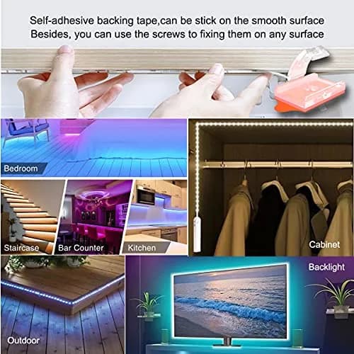 ATB- LED Strip Light Mounting Brackets 100 Pack | Dual Installation for 8-10mm Width Strips thumbnail 7