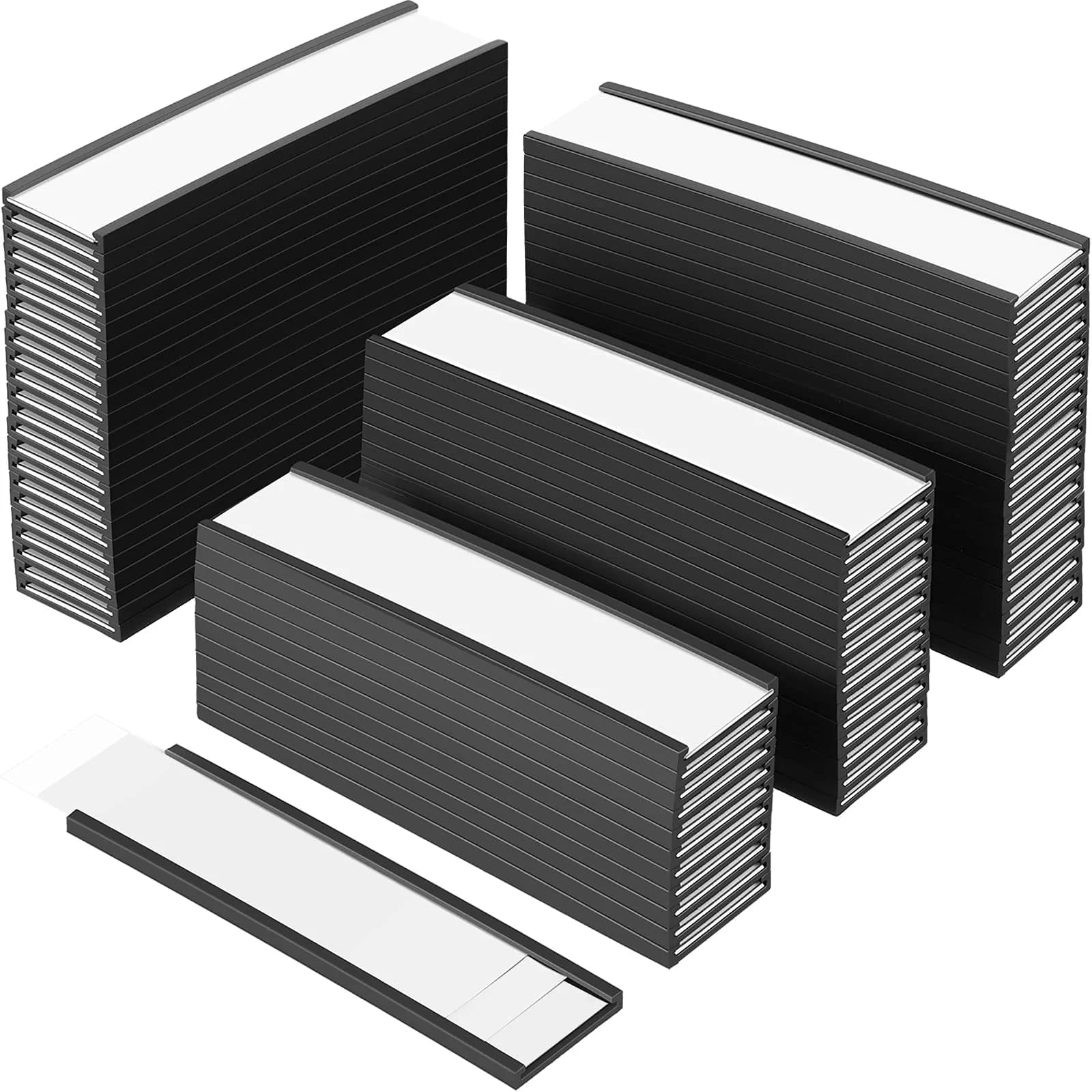 Outus 100 Pcs Magnetic Label Holders for Metal Racks & Shelves | Reusable, Durable, Easy Labeling - main product image