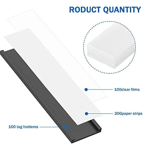 Outus 100 Pcs Magnetic Label Holders for Metal Racks & Shelves | Reusable, Durable, Easy Labeling thumbnail 4