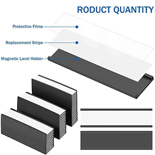 Outus 100 Pcs Magnetic Label Holders for Metal Racks & Shelves | Reusable, Durable, Easy Labeling thumbnail 5