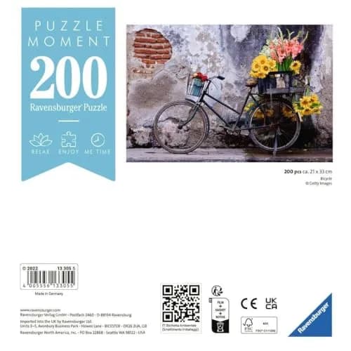 Ravensburger Puzzle Moment: Bicycle | 200-Piece Premium Jigsaw Puzzle for Adults and Kids | Unique Softclick Technology Ensures Vibrant, Matte Finish with Long-Lasting Quality thumbnail 2