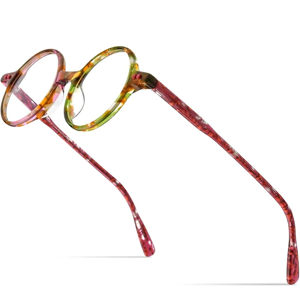 HEPIDEM Vintage Round Optical Glasses Frame 46mm (1.81in) | Unisex Acetate Full Rim