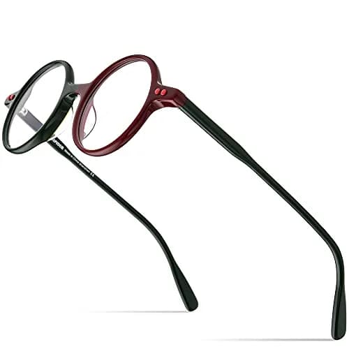 HEPIDEM Acetate Vintage Round Optical Glasses Frame 46mm (1.81in) | Unisex Fashion Eyewear thumbnail 1