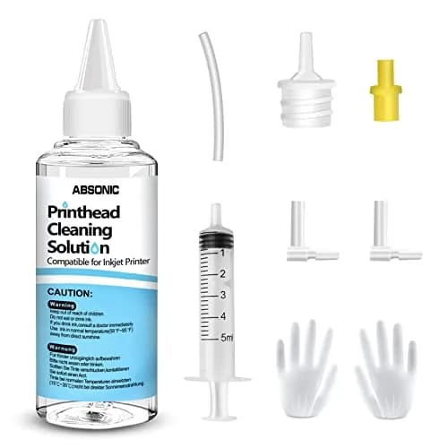 Absonic Inkjet Printer Cleaning Kit 100mL | Universal Printhead Nozzle Cleaner for Epson, HP, Canon thumbnail 1