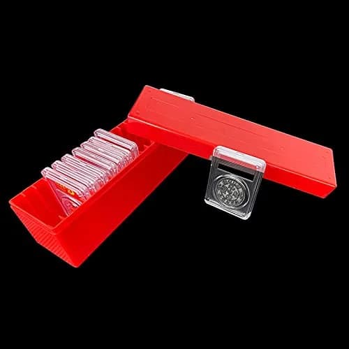 Ettonsun 20-Slot Coin Slab Storage Box Red | Holds NGC, PCGS, PMG Slabs | 26.4 cm (10.4") Red thumbnail 5