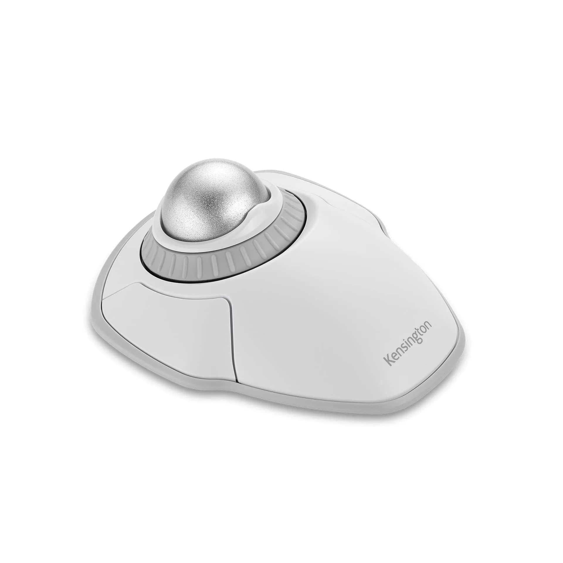 Kensington Orbit Wireless Trackball with Scroll Ring - Space Gray (K72675WW), Black/Grey | 1600 DPI Ergonomic Trackball Mouse — White-Grey / wireless