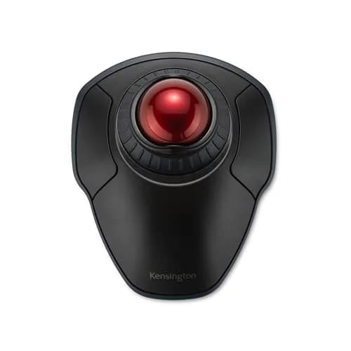 Kensington Orbit Wireless Trackball with Scroll Ring - Black-Red (K70990WW) | 18.8cm x 14.2cm x 8.9cm thumbnail 1
