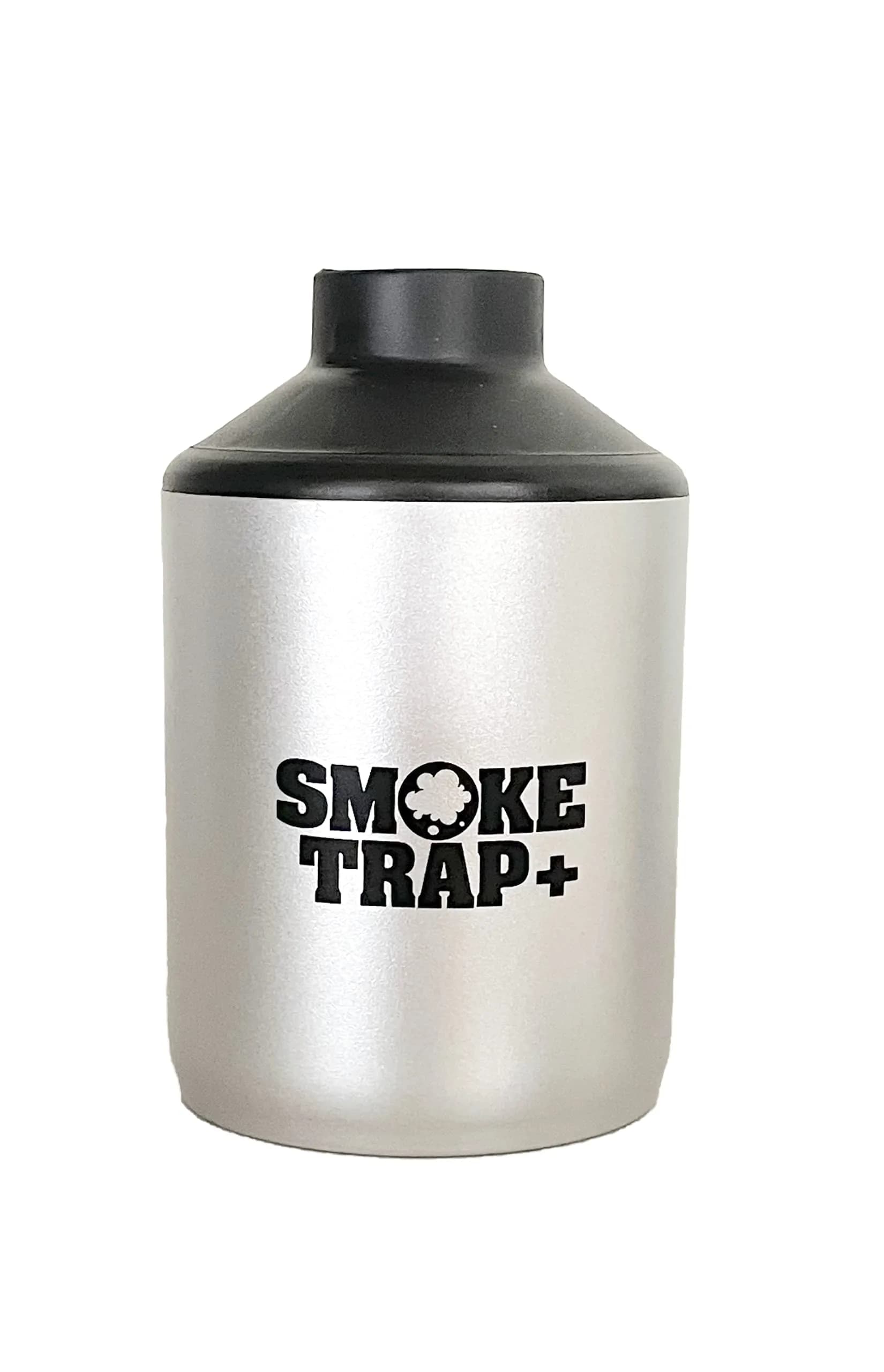 Smoke Trap+ Personal Smoke Filter with Eco-Friendly Replacement Filters | 500+ Puffs, HEPA + Carbon — Silver
