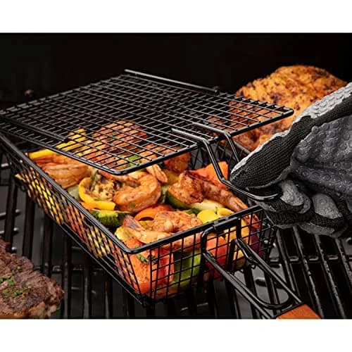 Cuisinart CNTB-555 Non-Stick Grilling Basket with Foldable Handle | Grills Small Foods Without Skewers thumbnail 4