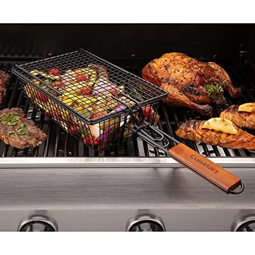 Cuisinart CNTB-555 Non-Stick Grilling Basket with Foldable Handle | Grills Small Foods Without Skewers thumbnail 7