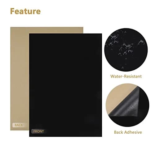 Caydo Black Self Adhesive Felt Sheets 12PCS 21 cm x 30 cm (8.3" x 11.8") | Soft Velvet Fabric for Crafts thumbnail 3