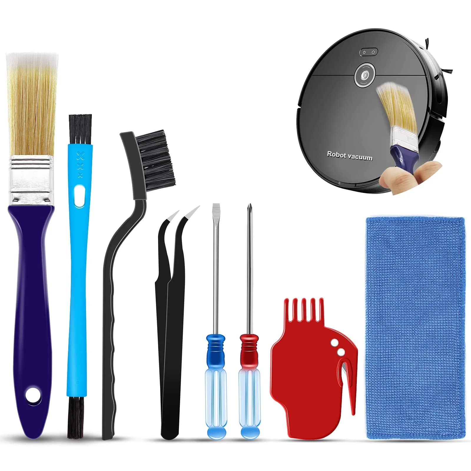 Midukit Robot Vacuum Cleaning Kit 7-Piece Set | Essential Tools for Robot & Dyson Vacuum Maintenance - main product image