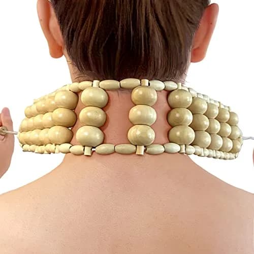Deston Wooden Back Massager Roller Rope | Handheld Wooden Massage Tool for Back & Neck Relief thumbnail 4