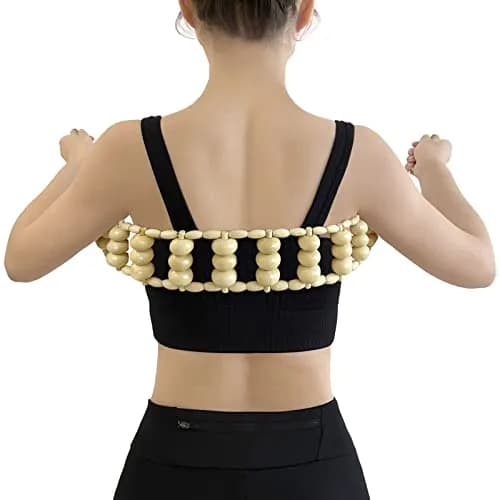 Deston Wooden Back Massager Roller Rope | Handheld Wooden Massage Tool for Back & Neck Relief thumbnail 3