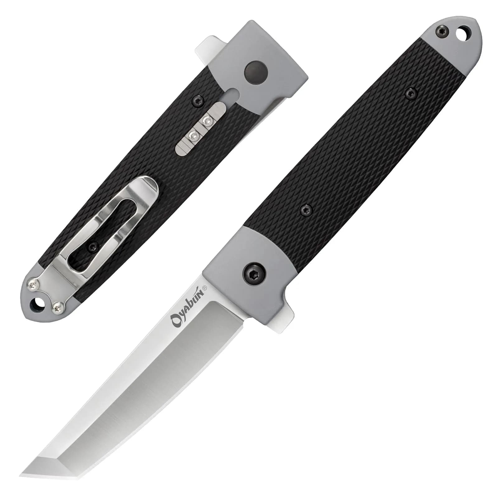 Cold Steel Oyabun 3.5" 4034SS Tanto Point Razor-Sharp Blade 4.75" Griv-Ex Handle | Everyday Carry Folding Knife - main product image