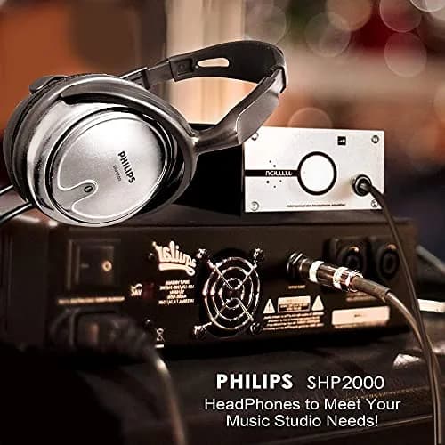PHILIPS SHP2500 Over-Ear Wired Stereo Headphones 2m Cable | Studio Monitoring & Recording Headset with 6.3mm Adapter thumbnail 4
