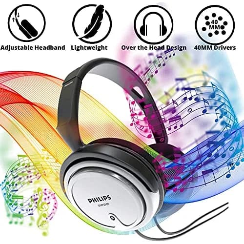 PHILIPS SHP2500 Over-Ear Wired Stereo Headphones 2m Cable | Studio Monitoring & Recording Headset with 6.3mm Adapter thumbnail 5