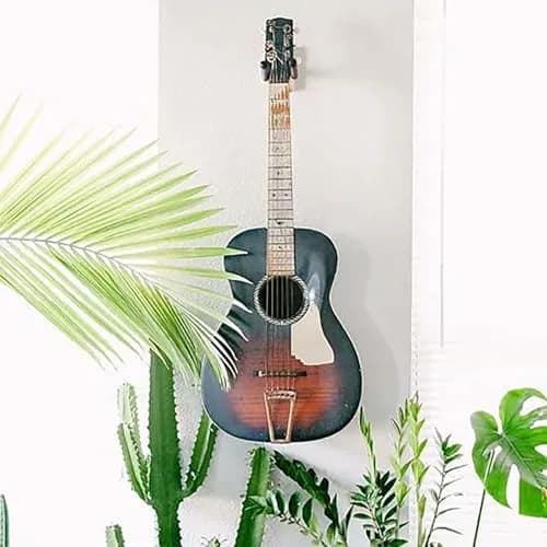 SNIGJAT Guitar Wall Mount 2 Pack, Rotatable Light Apricot Wood | Space-Saving, Versatile Display thumbnail 6