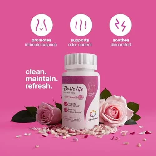 NutraBlast Boric Life Boric Acid Suppositories for Women 600mg 14 Count | Supports Odor Control, Intimate Health Support, 100% Pure, Vegetable Capsules thumbnail 6
