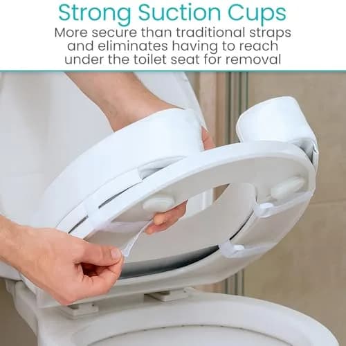 Vive Toilet Seat Cushion with 4" Foam Core - Fits Standard & Elongated Seats | Padded Comfort Riser thumbnail 9