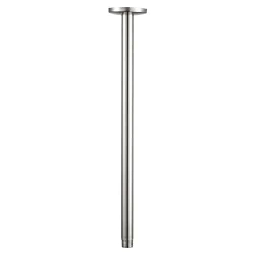 OFFO 16 inch (40.46cm) Brushed Nickel Ceiling Mount Shower Arm with Flange | Straight Rain Shower Extension thumbnail 1
