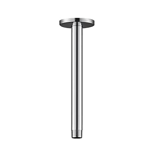 OFFO 10 inch (25.4cm) Ceiling Mount Shower Arm with Flange | Stainless Steel Chrome Finish thumbnail 1