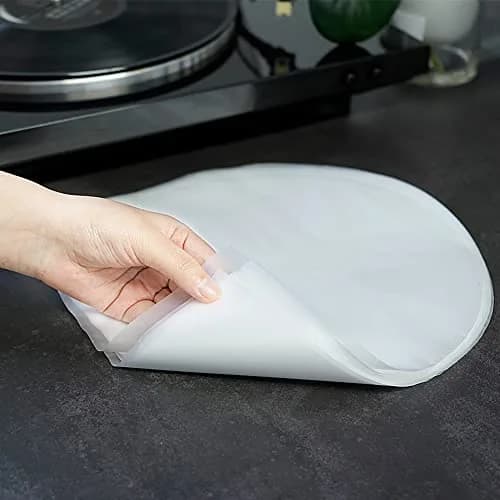 sdroceRyaM 10-Inch Vinyl Record Inner Sleeves Round Bottom Protective Sleeve 50PCS 25.5cm (10.04 x 10.12 inches) thumbnail 4