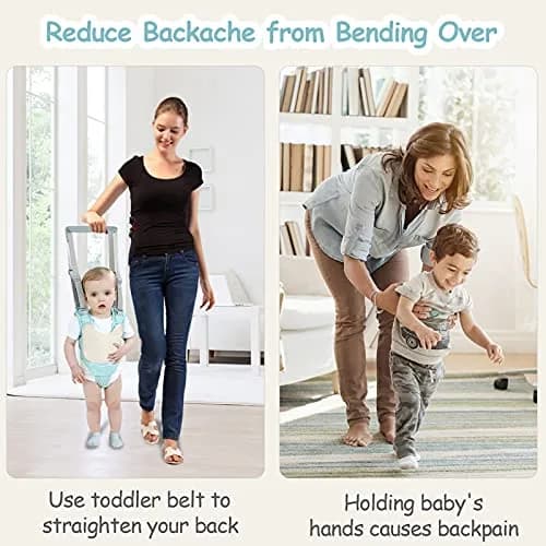 Ocanoiy Baby Walking Harness Handheld Baby Walker Assistant Belt Green | Adjustable Toddler Infant Walker Harnesses Standing Up and Walking Learning Helper With Detachable Crotch for 9-24 Month Old thumbnail 6