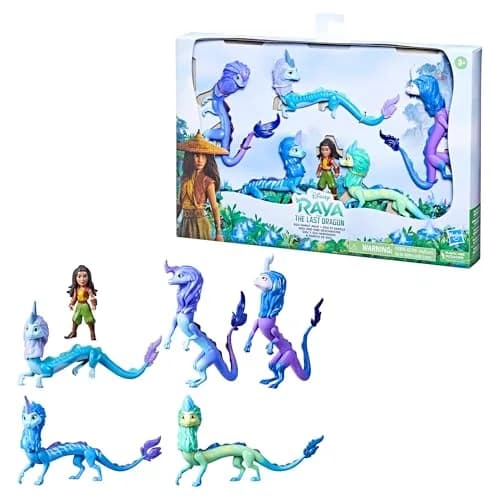 Disney Princess Raya and The Last Dragon Sisu Family Pack | 5 Dragon Toys & Raya Doll for Kids 3+ thumbnail 4