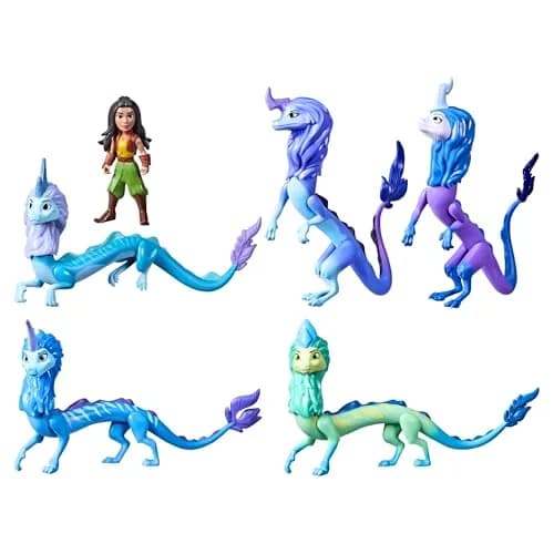 Disney Princess Raya and The Last Dragon Sisu Family Pack | 5 Dragon Toys & Raya Doll for Kids 3+ thumbnail 2